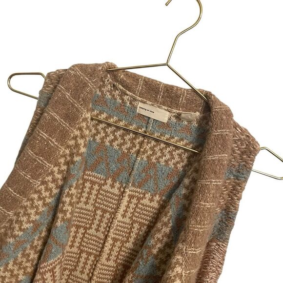 Anthropologie Sleeping on Snow Oullins Jacquard Sweater Vest Cardigan XS/S - Picture 3 of 8